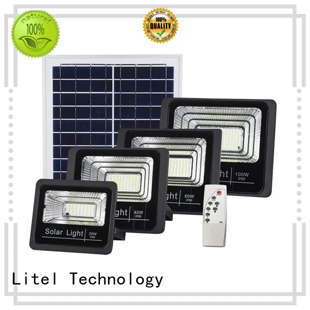 Litel Technology remote control solar powered flood lights for patio
