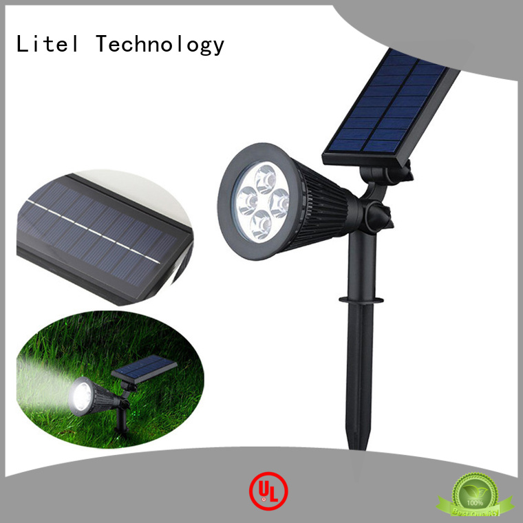 Litel teknolojisi su geçirmez yüksek güç güneş bahçe ışıkları iniş noktası için monte