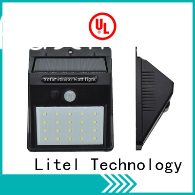 Litel Technology wall mounted solar powered garden lights step for lawn
