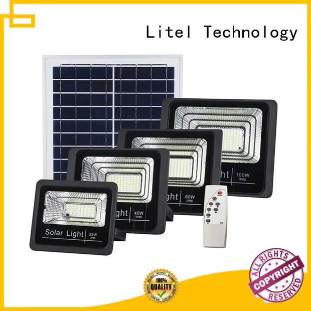 durable solar powered flood lights outdoor low cost for garage Litel Technology