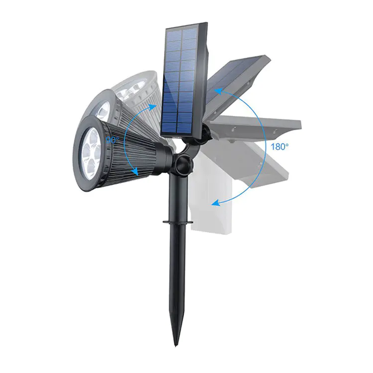 Venta caliente 5.5V ABS LED al aire libre LED de energía solar Luz del punto