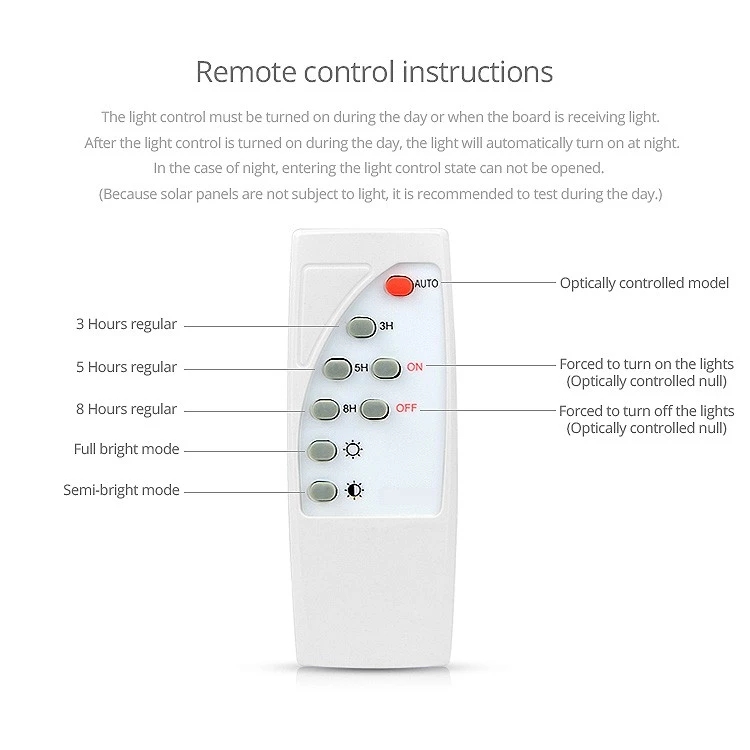 IP67 100lm/w Aluminum Alloy Remote-controlled timer switch 1 driving 2 solar flood light-6