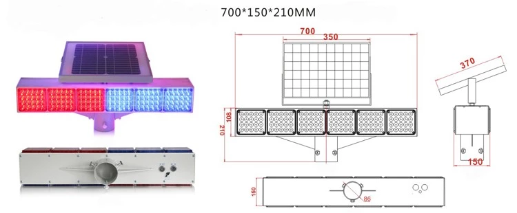 Litel Technology Custom Solar LED إشارات المرور الساخنة بيع للإنذار-7