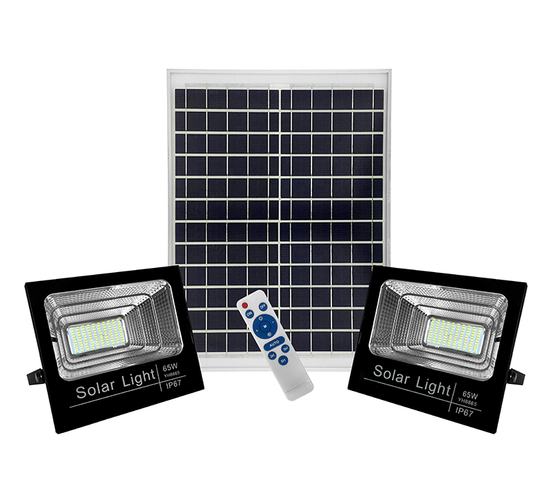IP67 100lm/w Aluminum Alloy Remote-controlled timer switch 1 driving 2 solar flood light-9