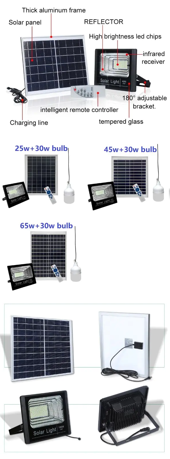 remote control best solar powered flood light for warehouse Litel Technology