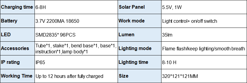 96 Светодиодная солнечная энергия факел свет мерцающий пламя садовый водонепроницаемый двор-3