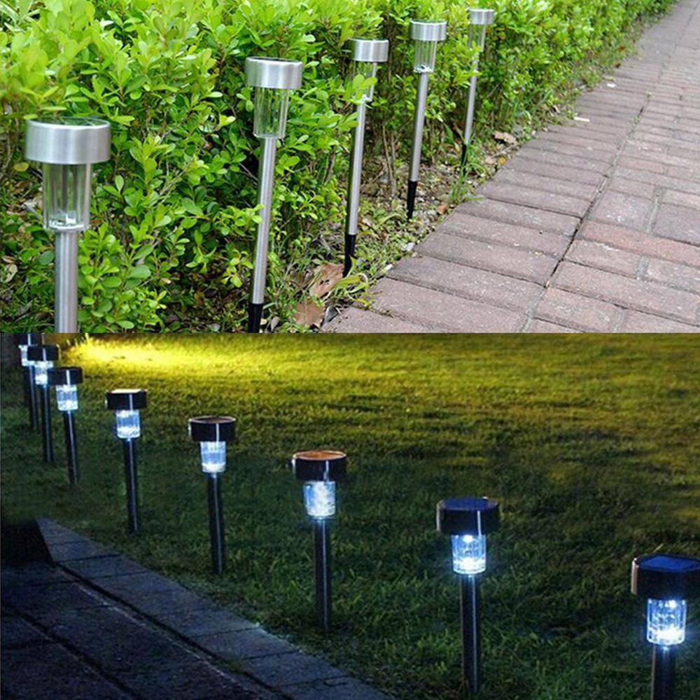 Akıllı Yard LED Güneş Yolu Işıkları Paslanmaz Açık Bahçe Çim Işık