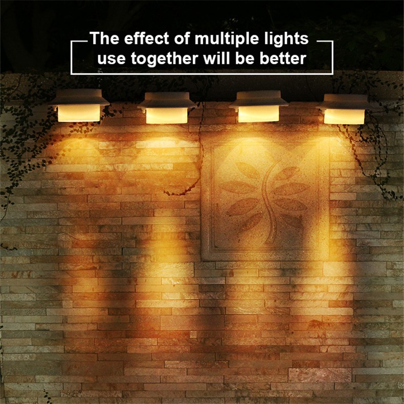 3 LED Güneş Enerjili Çit Bahçe Duvar Işık