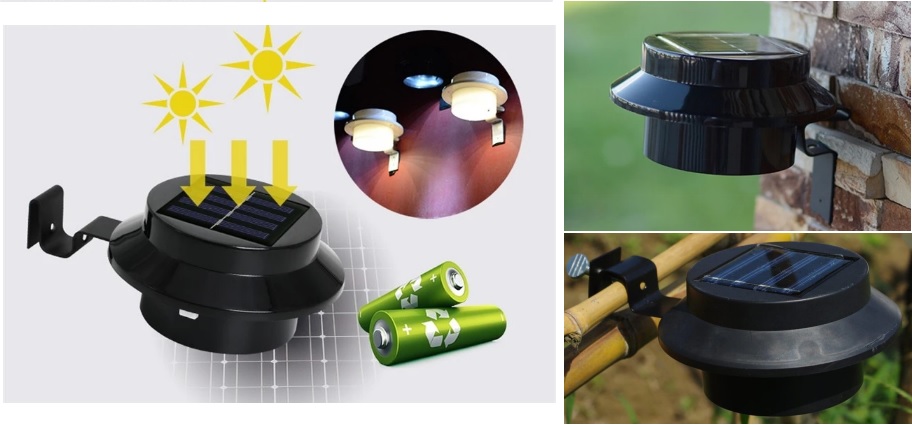 Litel Technology outdoor solar led garden light abs for gutter-6