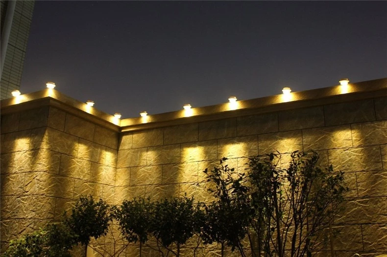3 एलईडी सौर संचालित बाड़ गार्डन दीवार प्रकाश-12