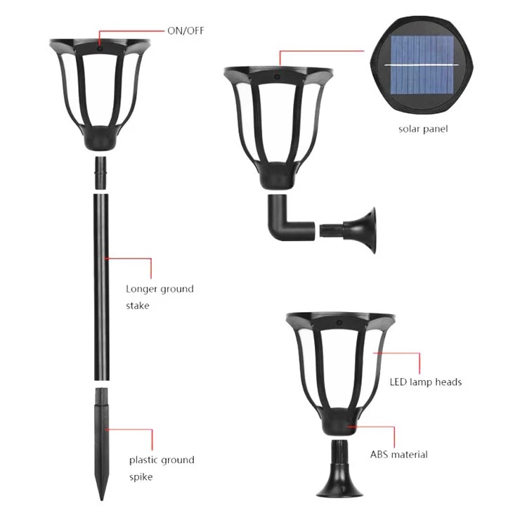 Rechargeable Solar Powered Energy Torch Flame motion sensor Outdoor LED Garden Solar Light-6