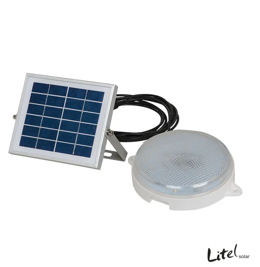Litel Technology low cost solar powered ceiling light for warning
