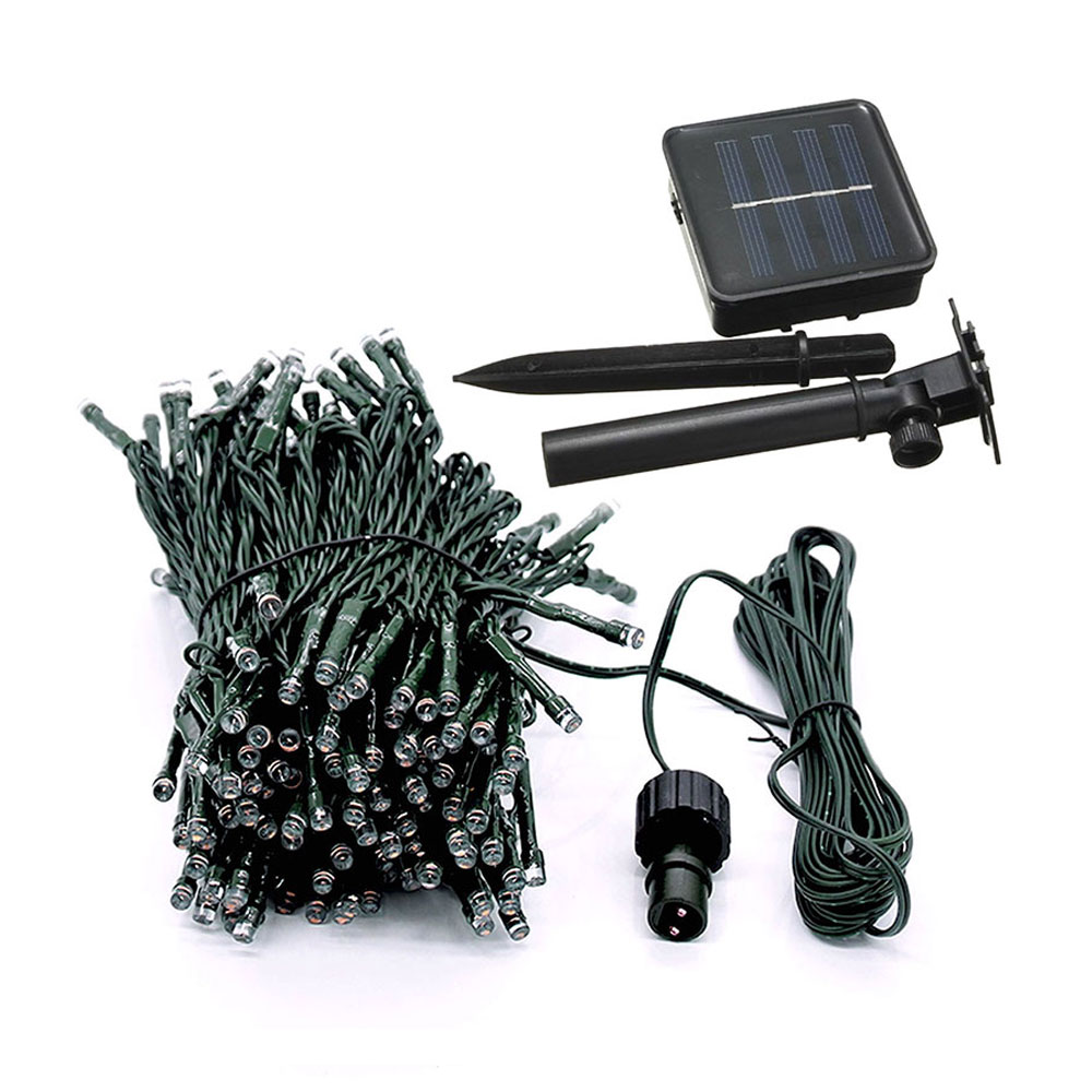 12M 100 LED Christmas Holiday Lights Solar LED String Light