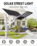 wall mounted solar led street light fixture hot sale for street