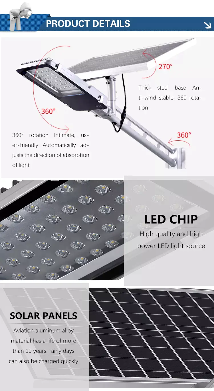 remote control solar panel street light for project Litel Technology