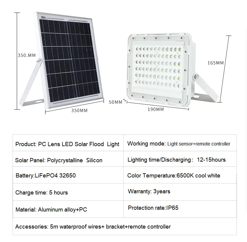 Litel Technology solar powered flood lights outdoor bulk production for warehouse