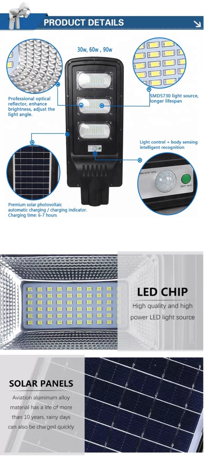 Litel Technology Cob Solar Powered Street Lights Now für Garage-14