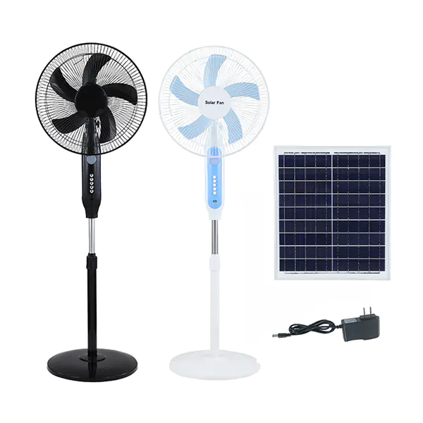 12V solar pedestal fan 3 speed 16 inch rechargeable fan