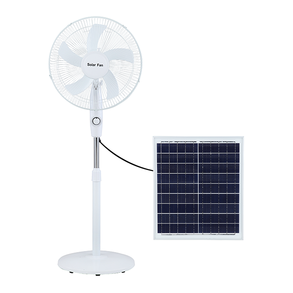 Ventilador de energía solar de 12V 3 velocidad de 16 pulgadas recargable