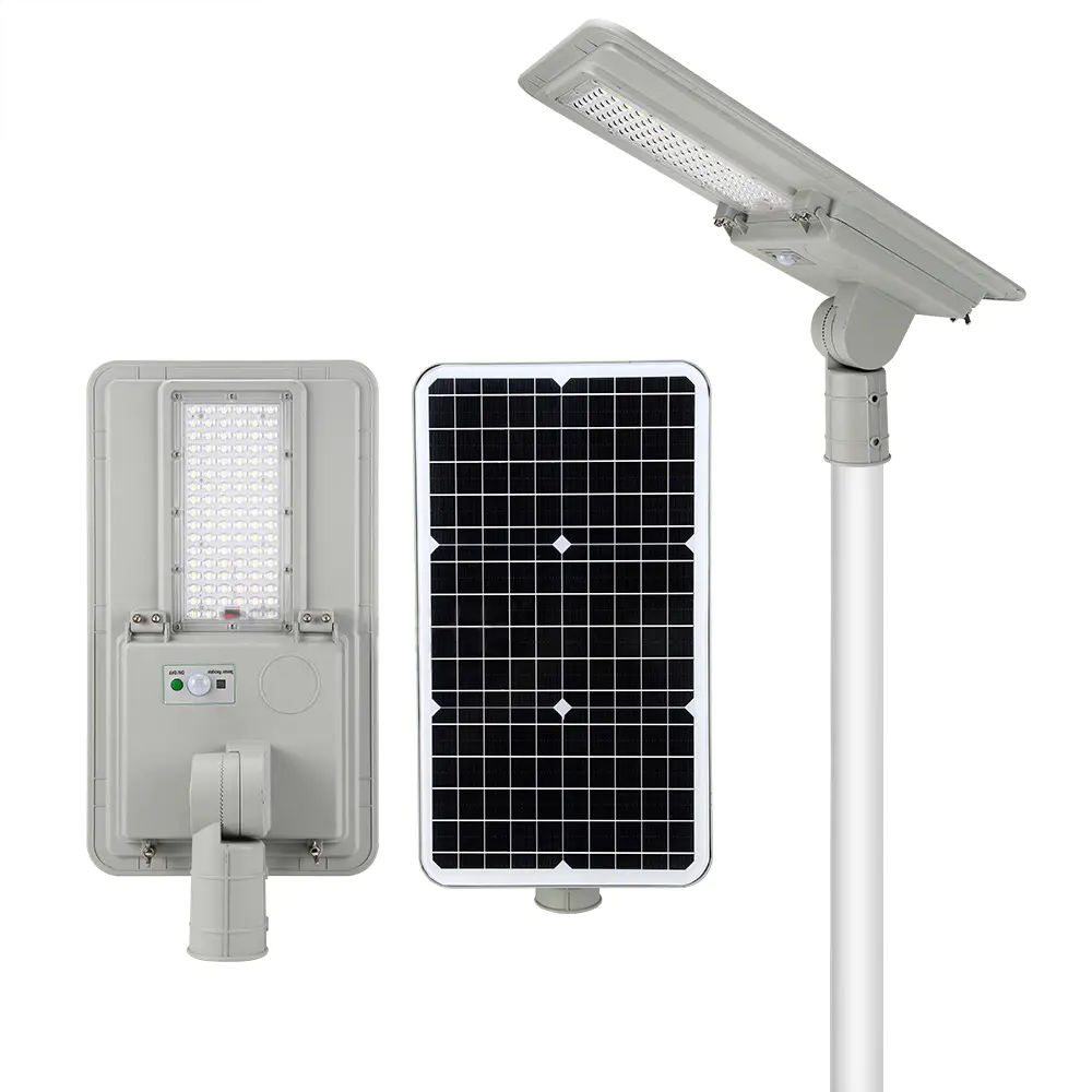 Integrated all in one aluminum alloy solar street light with adjustable light support