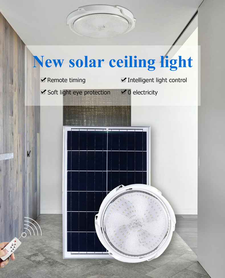 custom solar powered ceiling light low cost OBM for warning