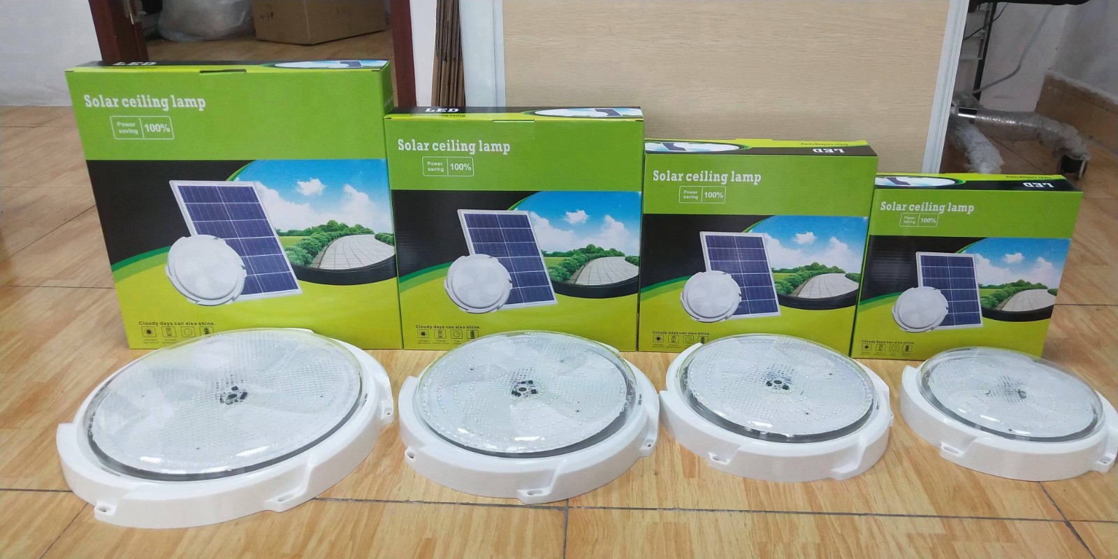 custom solar powered ceiling light low cost OBM for warning