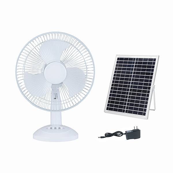 Solar table fan with AC&DC charge