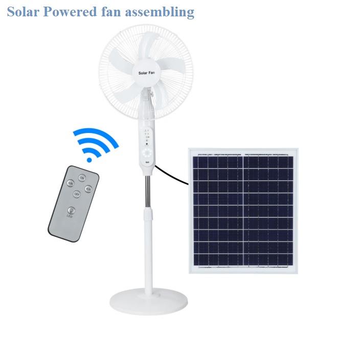solar fan assembling