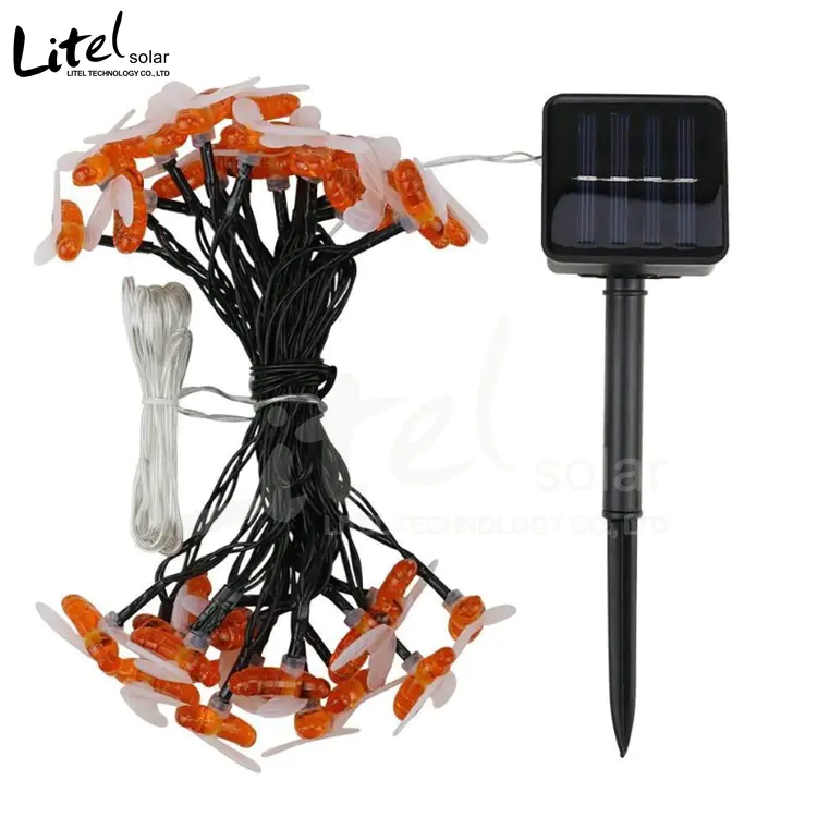 Battery Operated Lights Bees Solar Power Led String Light For Christmas