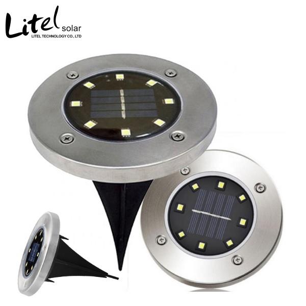 outdoor 8 led Solar Ground Lights for Pathway, Yard, Deck, Patio, Walkway