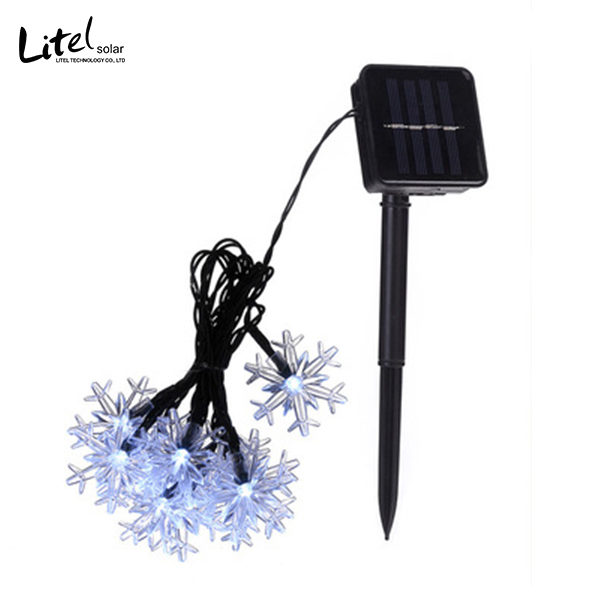 Schneeflocken 100 LED Solar Weihnachtsbeleuchtung Baumdekoration Fairy String