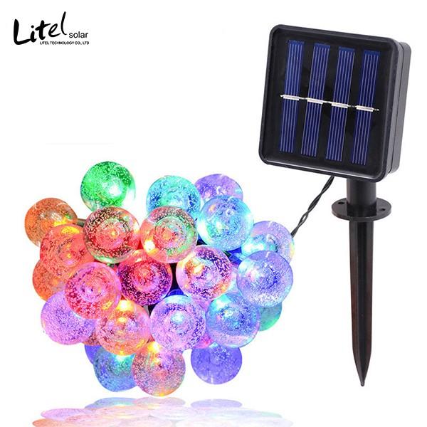 Solar Cristal Bälle Fairy String 100 LED Party Dekoration Lichter