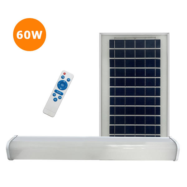Top Quality 30w 60w Solar Batten (Tri-Proof) Light with Remote Control Factory