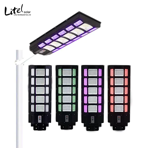 Motion Sensor RGB Outdoor All In One integrated Led Solar Street Light