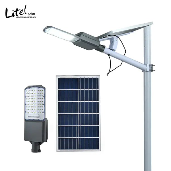 Upgraded all in two outdoor Solar Street Light with Remote Control for Street,Court,Barn