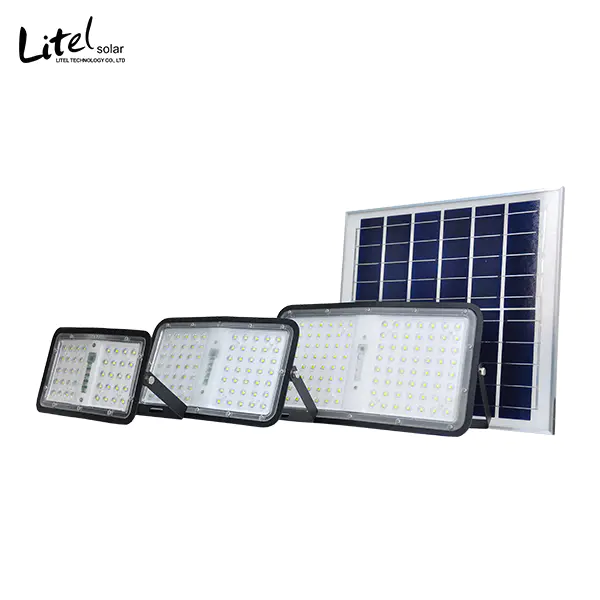 210 degree beam angle 2023 new design solar flood lights with battery and charging indicator