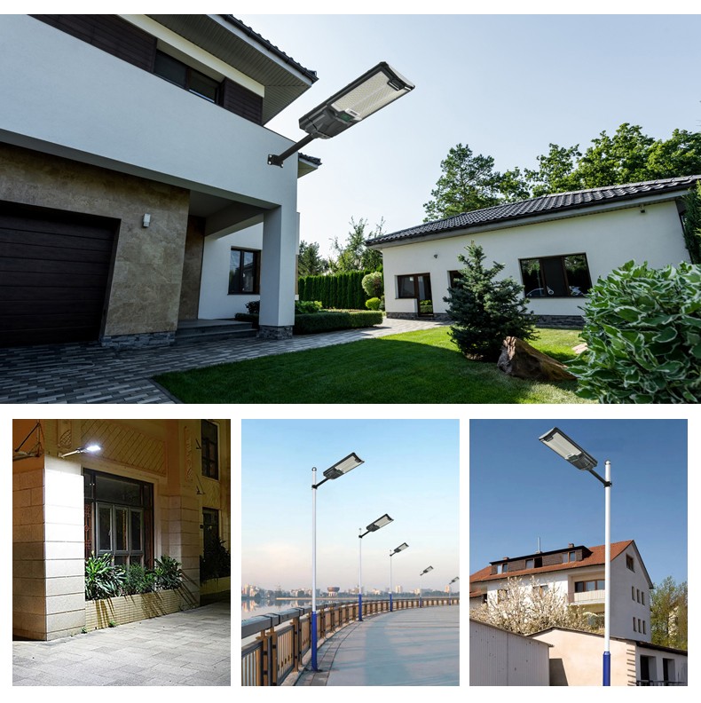 Umexus 300W LED Solar Street Light – 99000LM, Dusk-to-Dawn, With Pole (IP67, Remote)