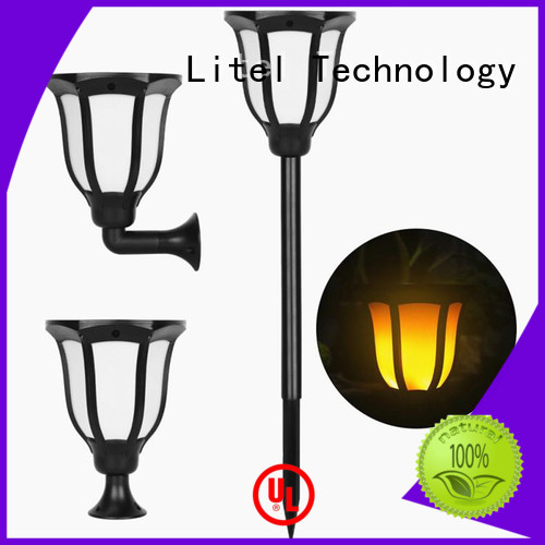 Litel Teknoloji Flickering Güneş Enerjili Bahçe Işıkları Abs Peyzaj için