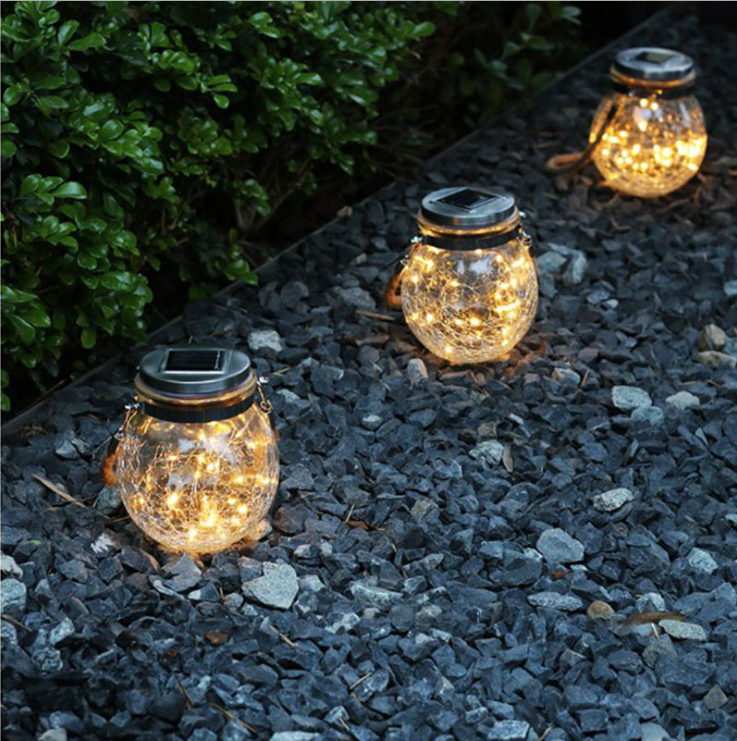 30Leds Solar Mason Jar Light String Glass Lantern Outdoor Decorative String Light-1