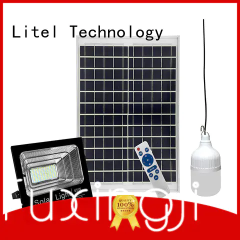 solar powered flood lights outdoor remote control for warehouse Litel Technology
