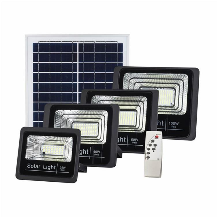 IP67 100lm/w Aluminum Alloy Remote-controlled timer switch 1 driving 2 solar flood light-2
